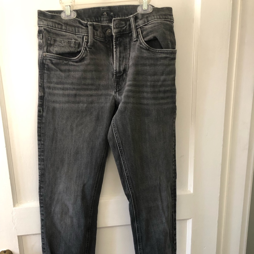 Black straight leg jeans